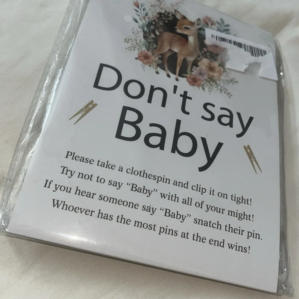Brand New Pregnant Game Cute Baby Clothespin Don't Say Baby Game For Baby Shower